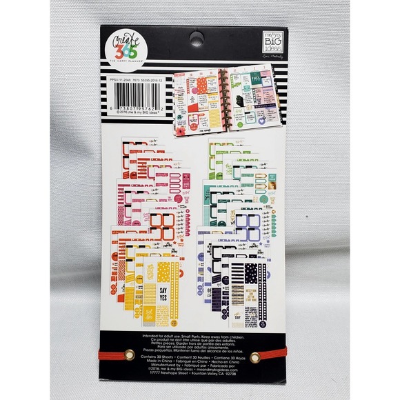 Create 365 The Happy Planner Rainbow Sticker Book 1140 Pieces Me & My Big Ideas - Picture 2 of 8